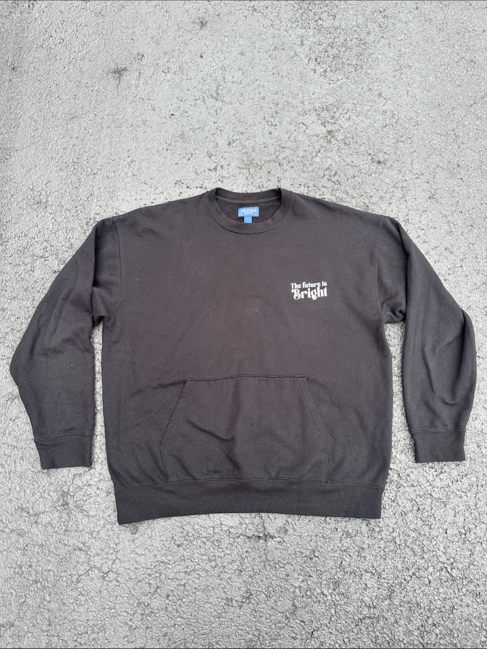 Men's Black Crewneck Sweater with 'The future is Bright' Print
